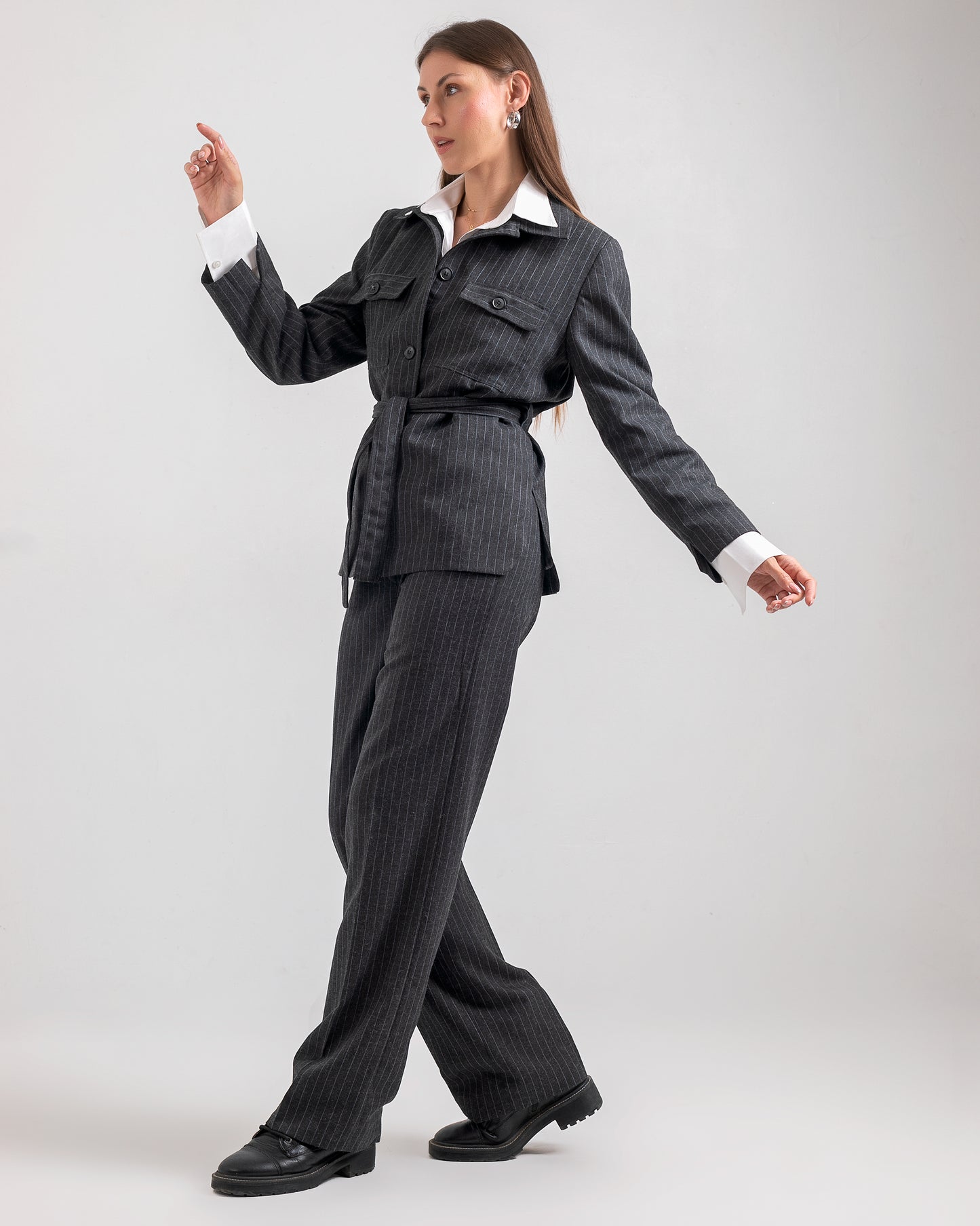 BELTED WOOL JACKET