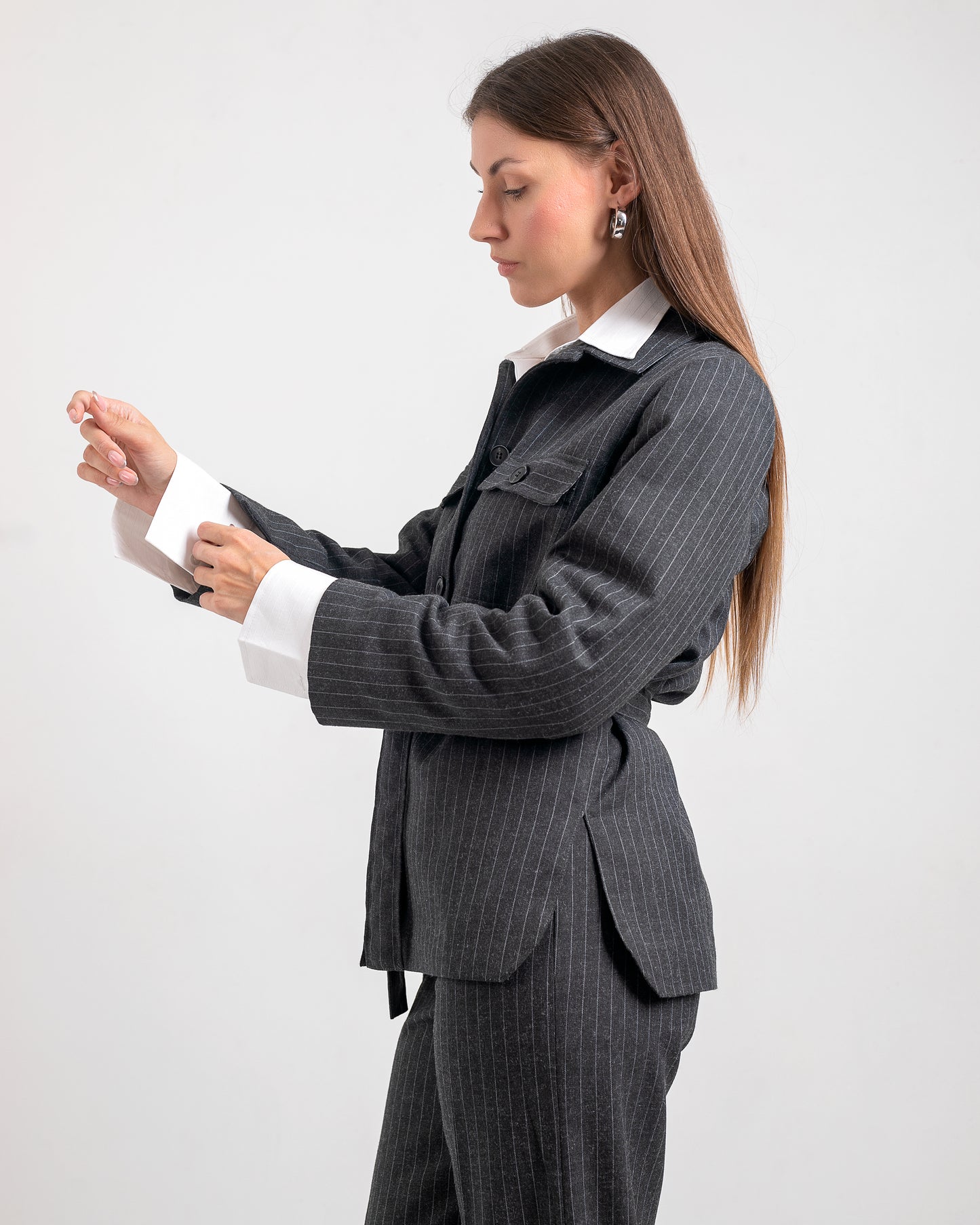 BELTED WOOL JACKET