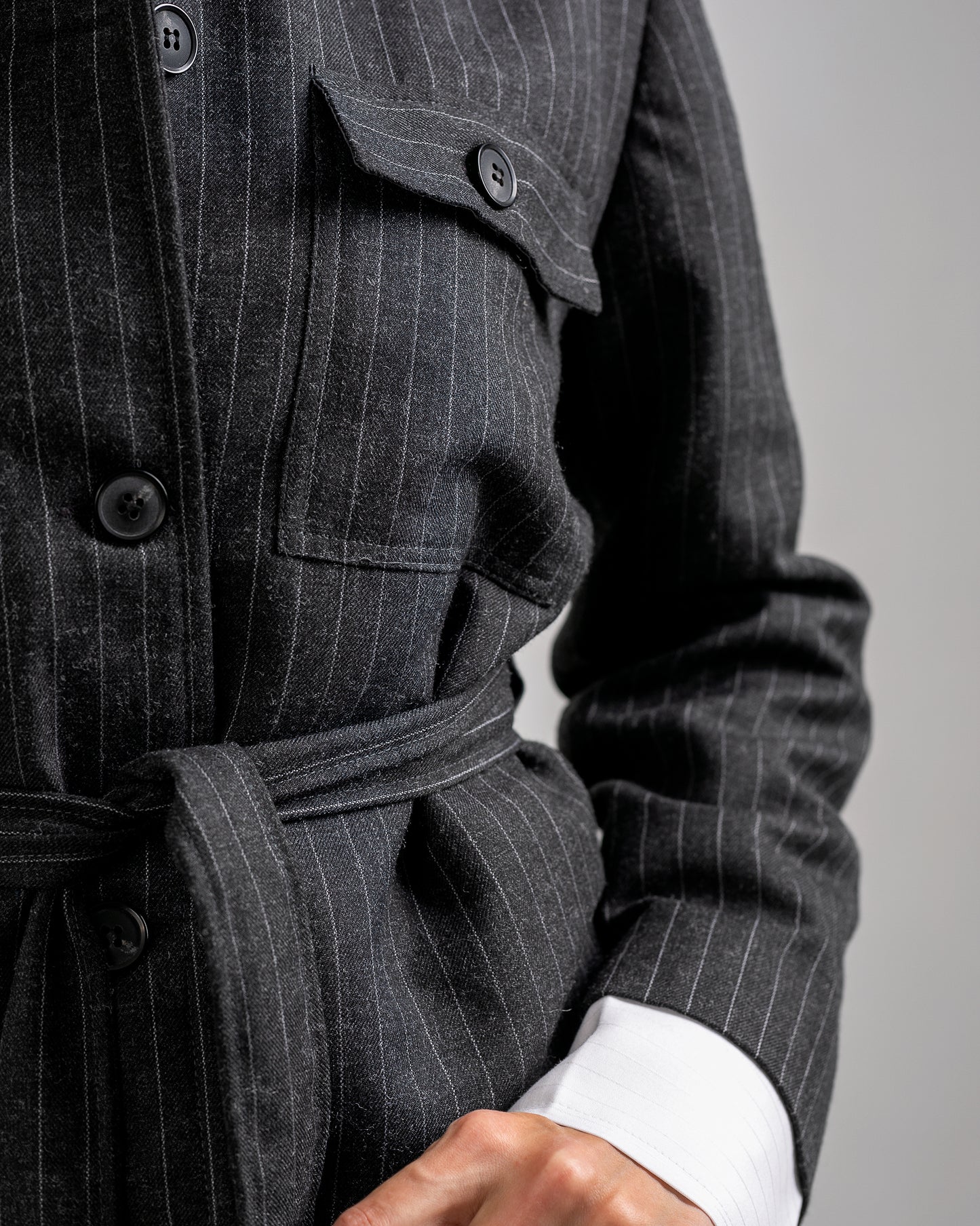 BELTED WOOL JACKET