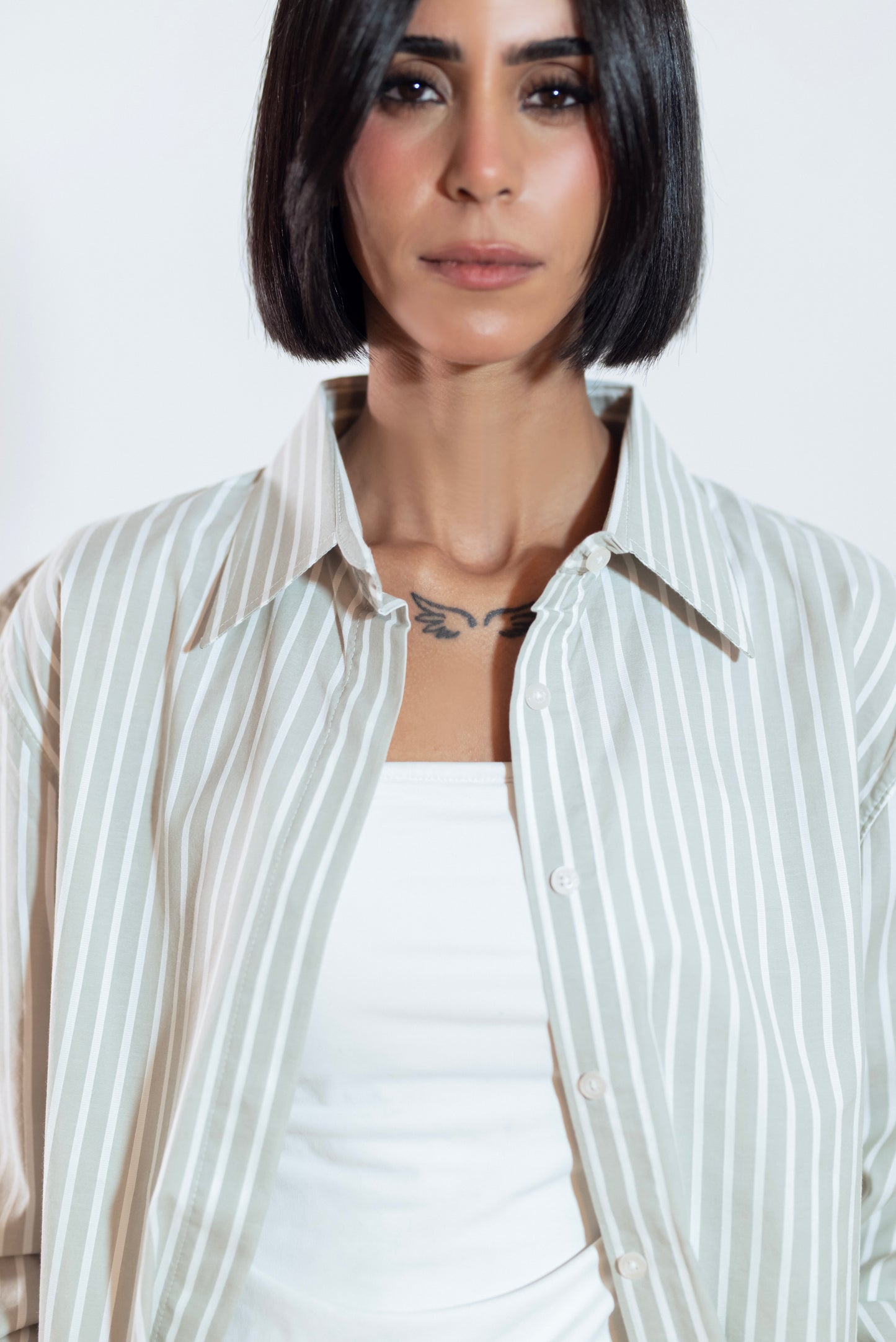 CLASSIC STRIPED GREY SHIRT
