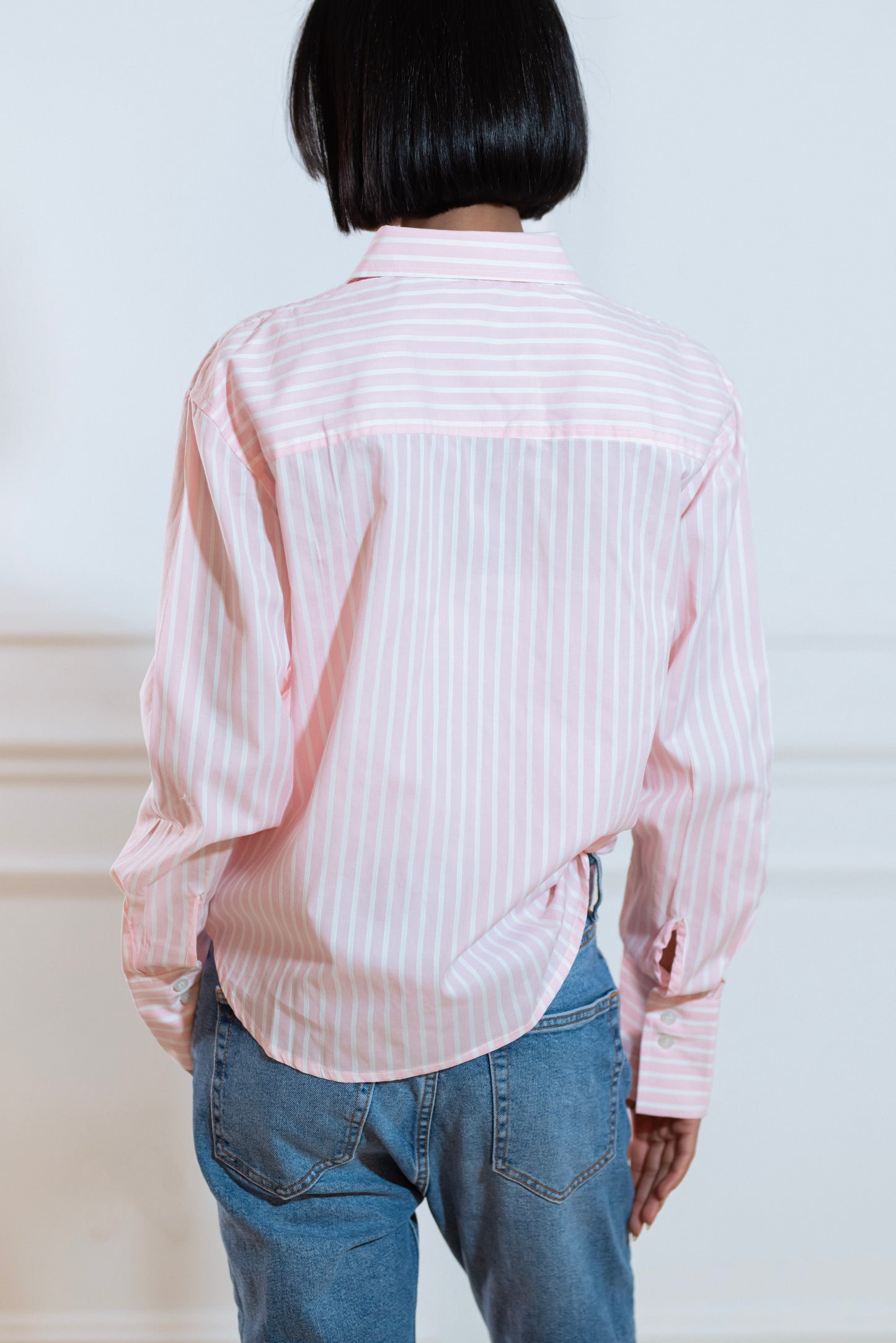 CLASSIC STRIPED PINK SHIRT