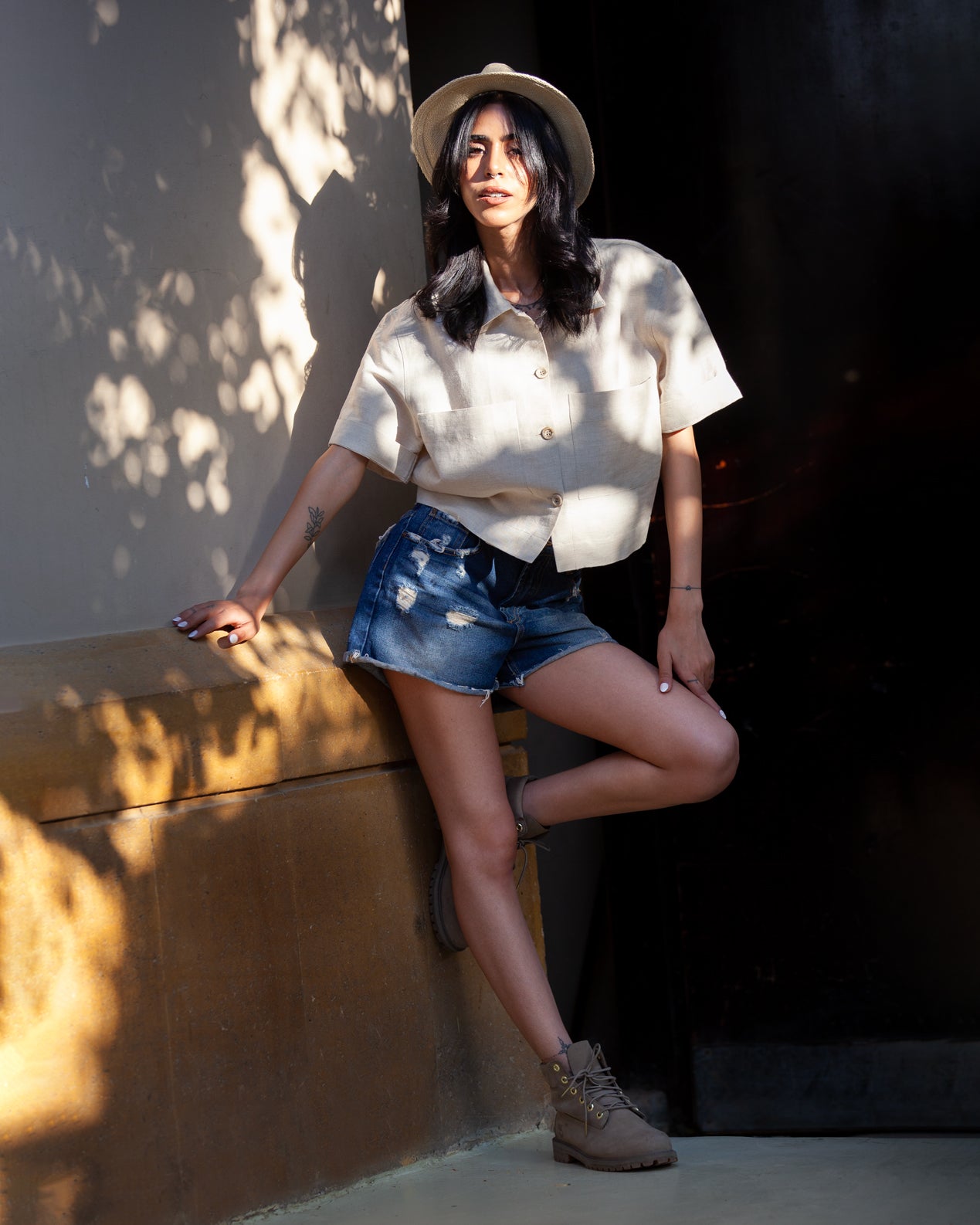 BEIGE LINEN SHIRT