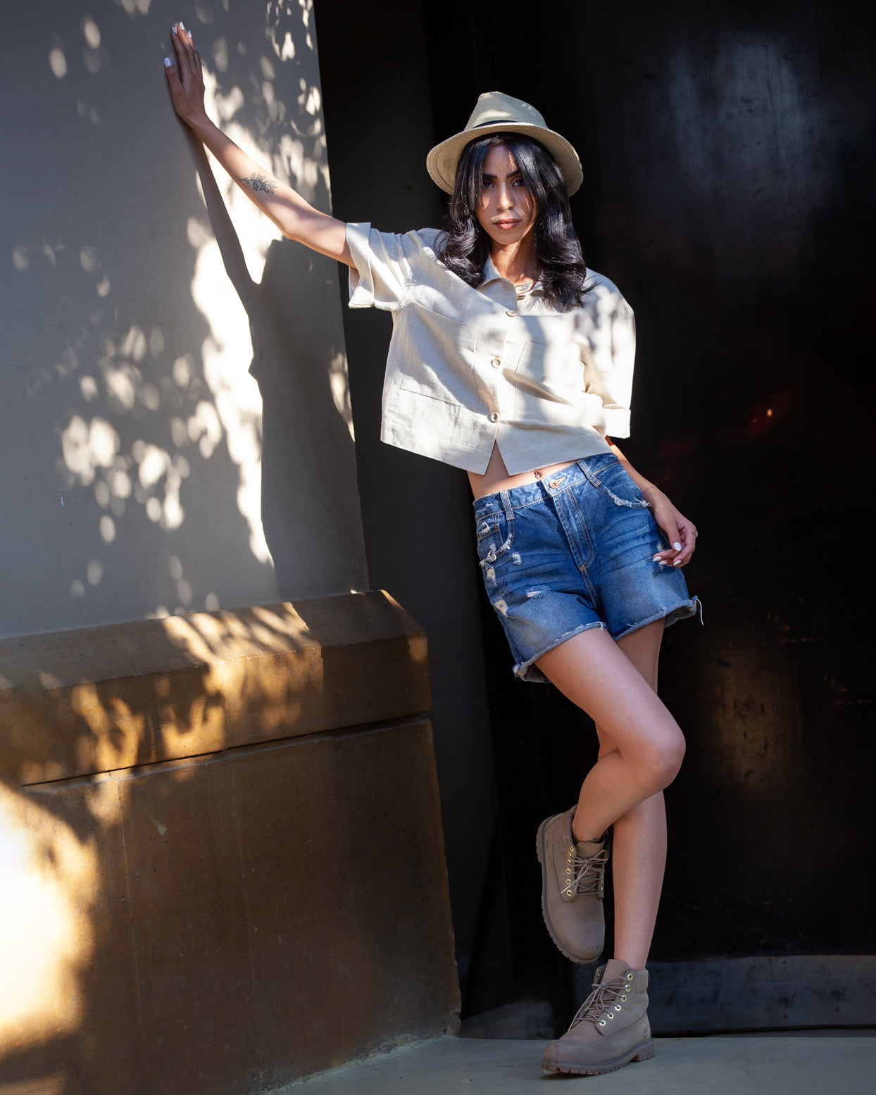 BEIGE LINEN SHIRT