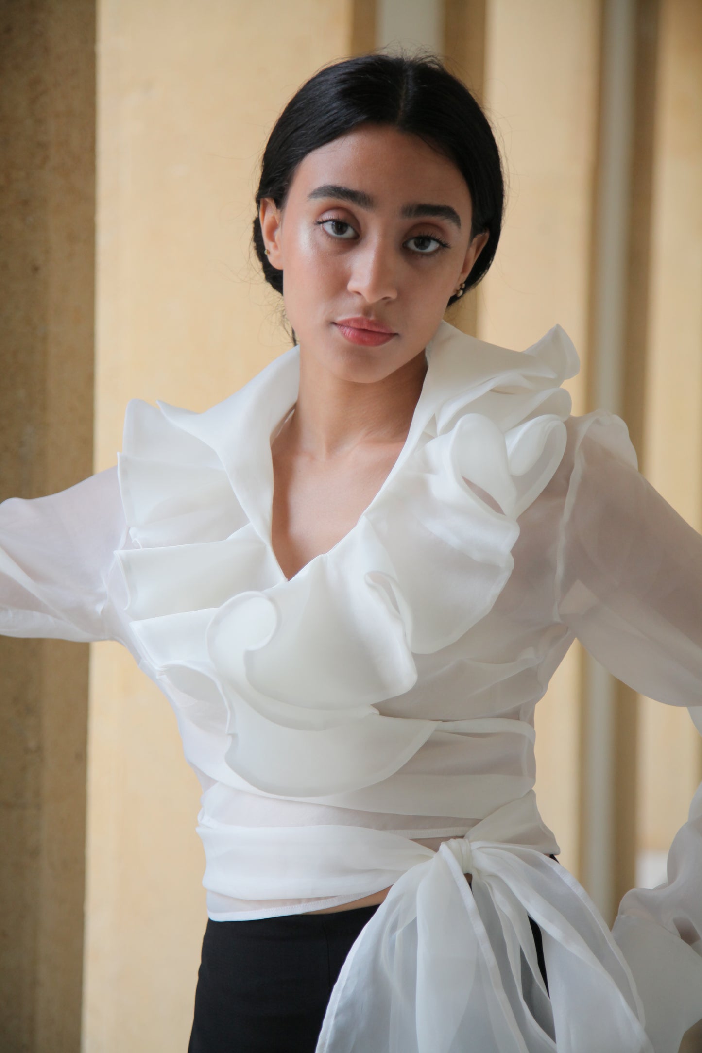 WHITE ORGANZA BLOUSE
