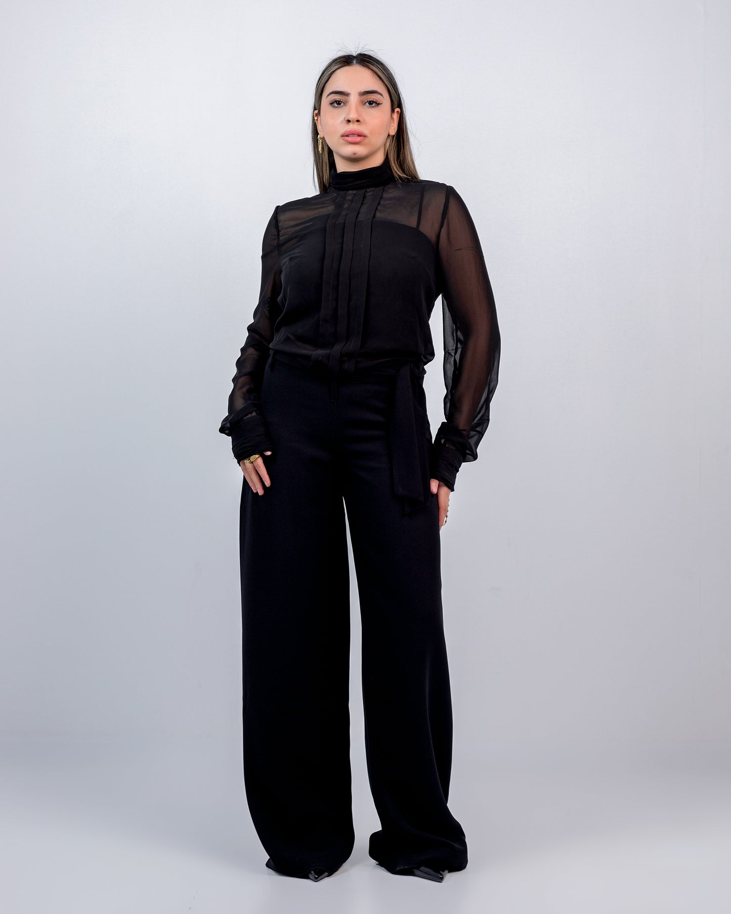 crepe Straight-leg pants