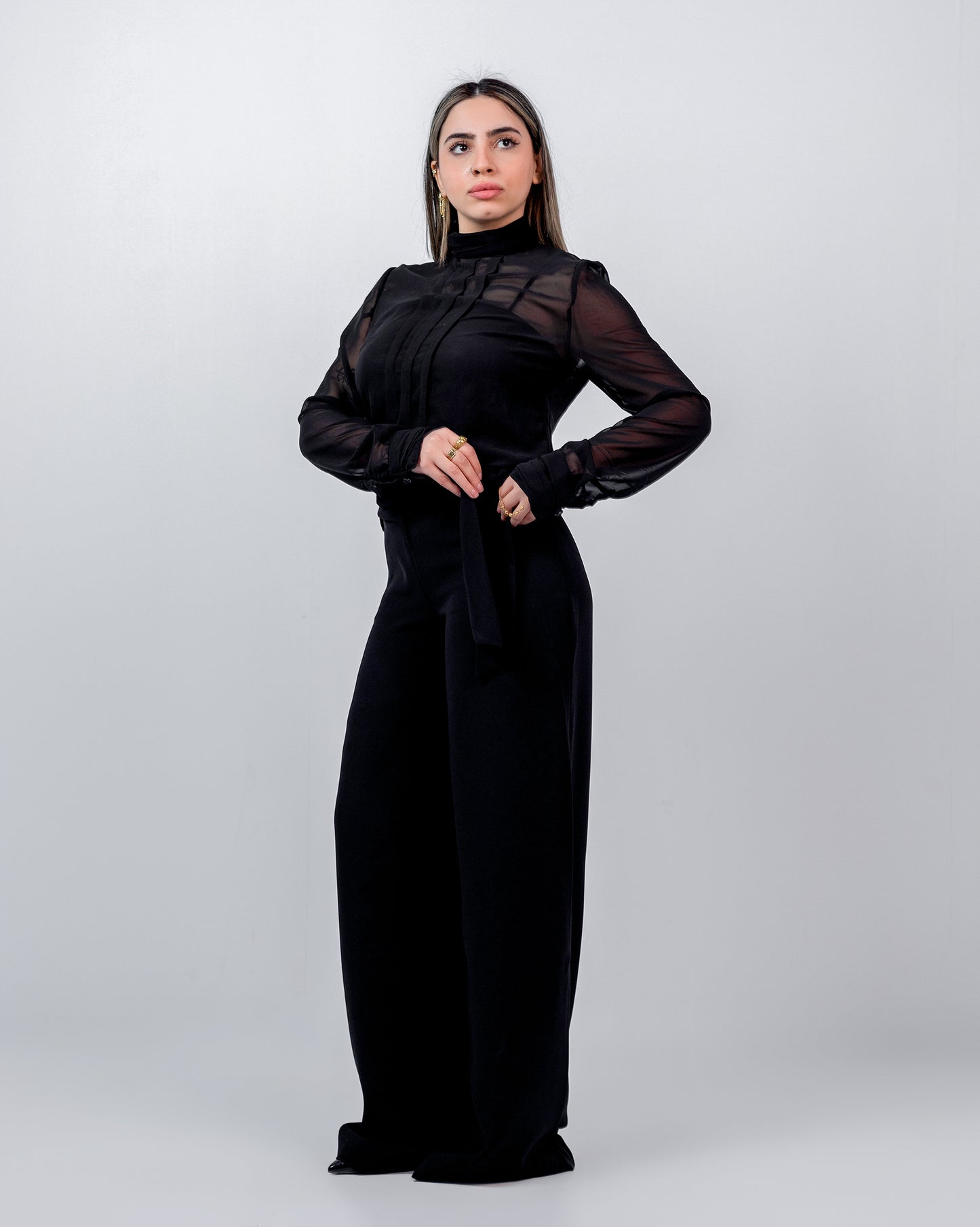 crepe Straight-leg pants