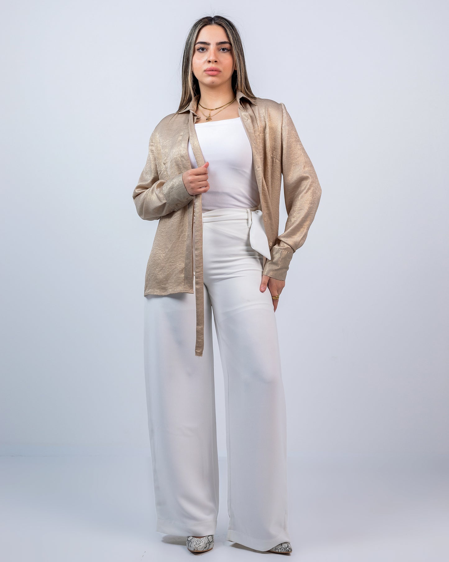 crepe Straight-leg pants