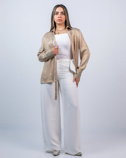 crepe Straight-leg pants