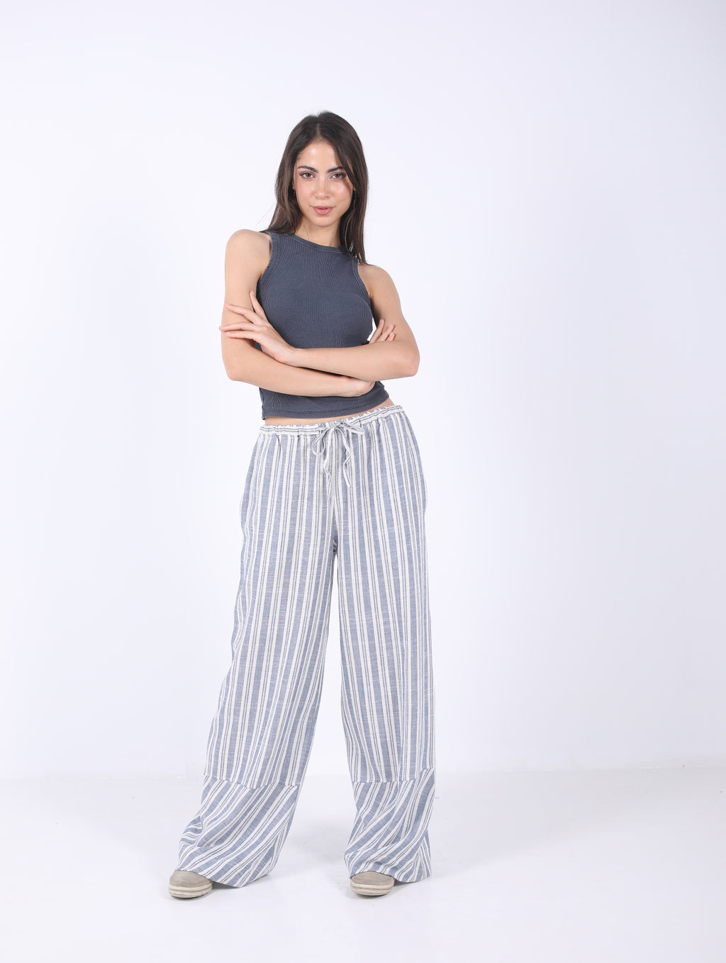 Striped Wide Leg Pants