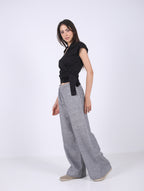 Wide Leg Pants with Drawstring