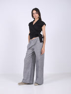 Wide Leg Pants with Drawstring
