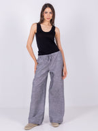 Wide Leg Pants with Drawstring