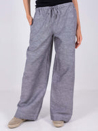 Wide Leg Pants with Drawstring