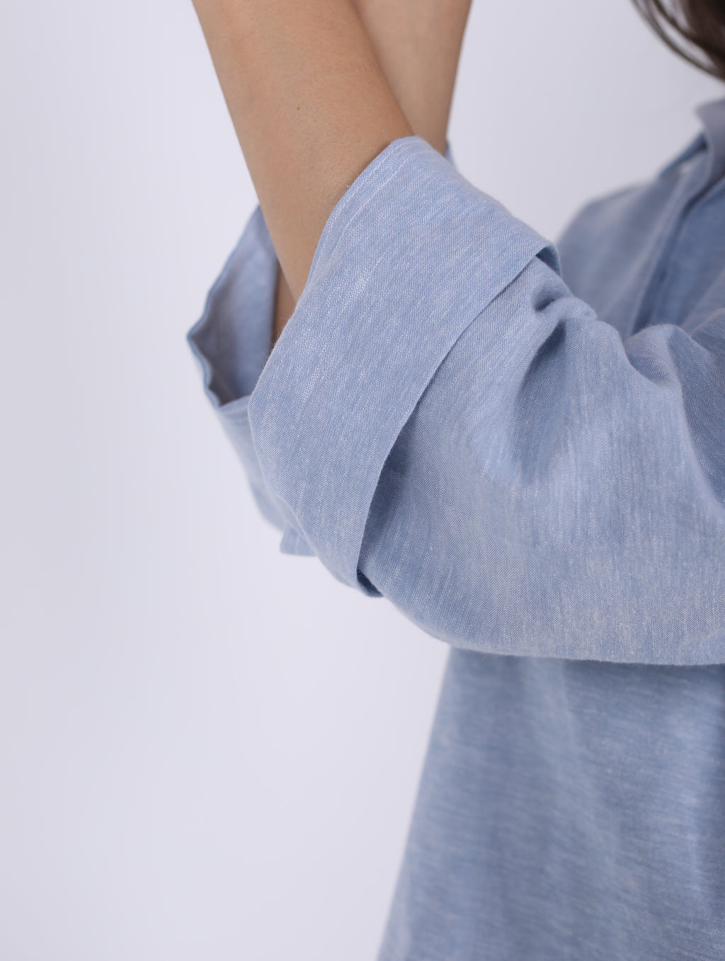 Linen blouse with collar shirt