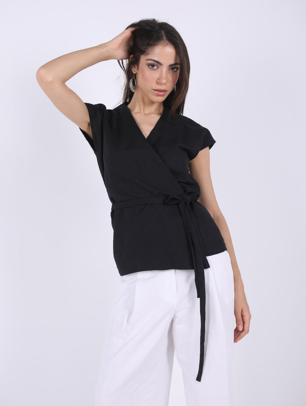Linen Crossover Kimono