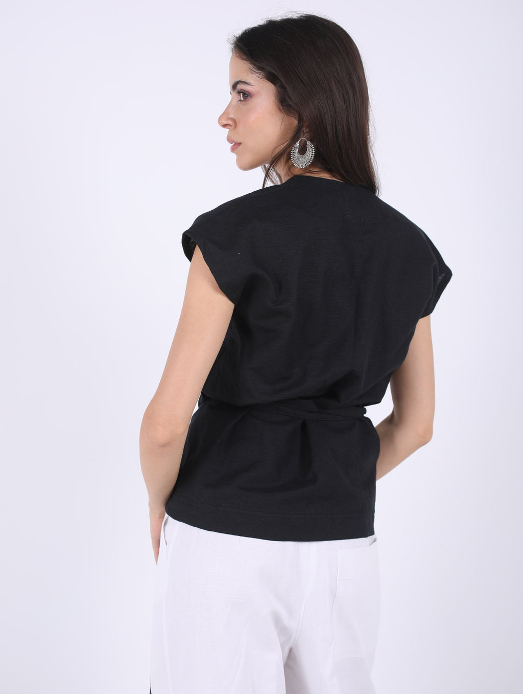 Linen Crossover Kimono