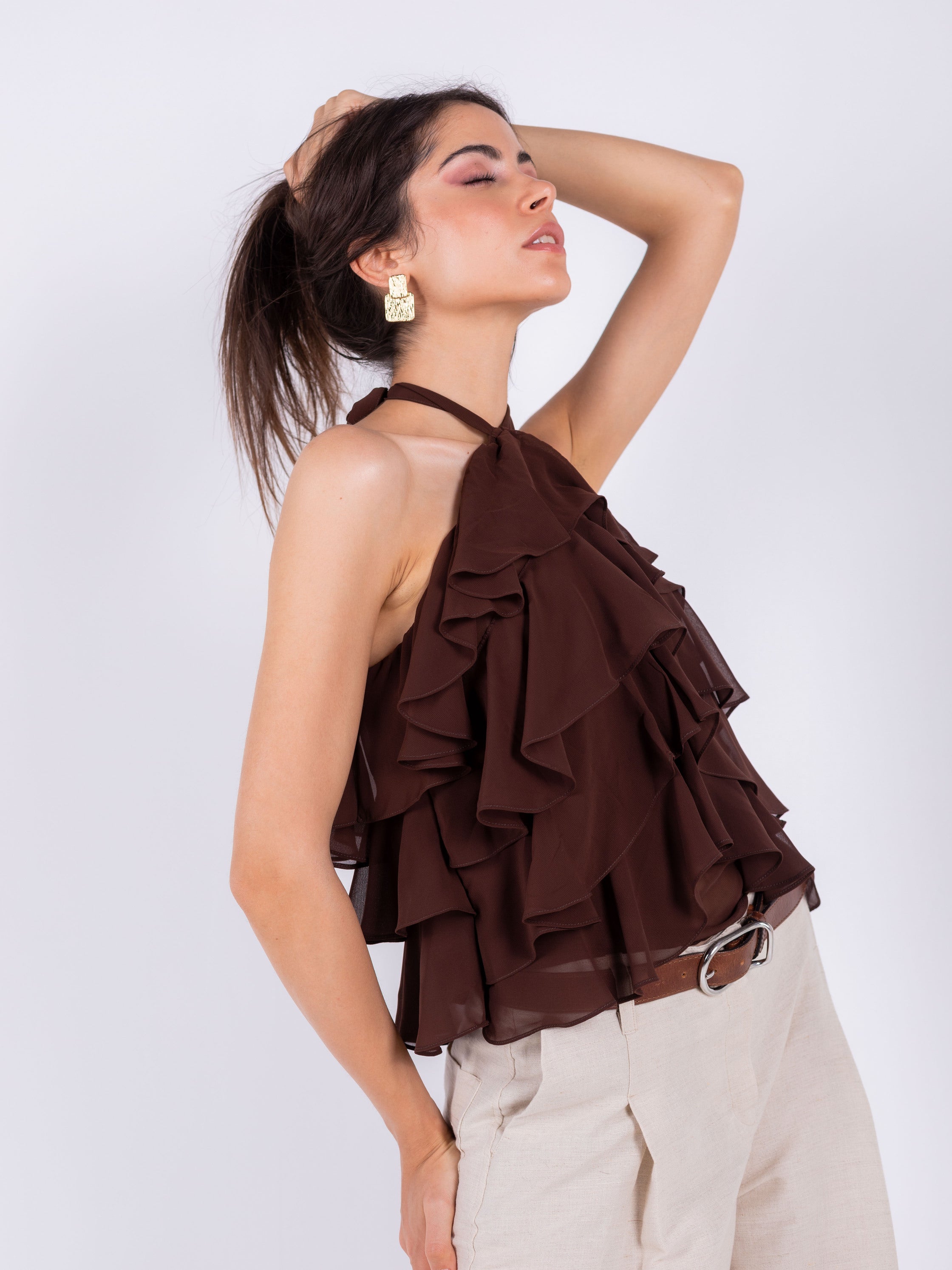 Chiffon Ruffles Top