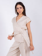 Linen Crossover Kimono