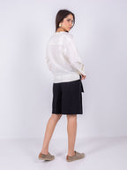Linen blouse with collar shirt