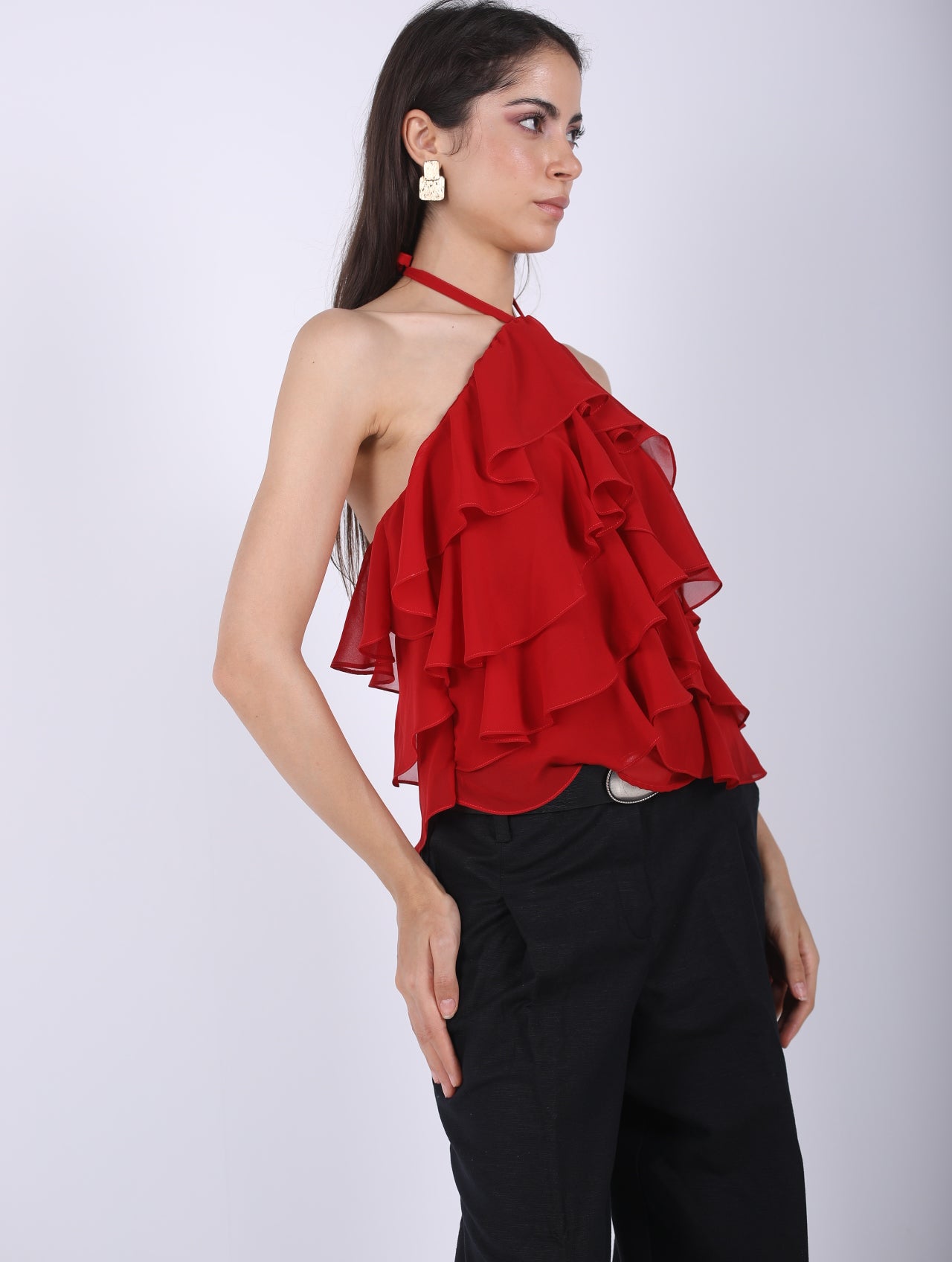 Chiffon Ruffles Top