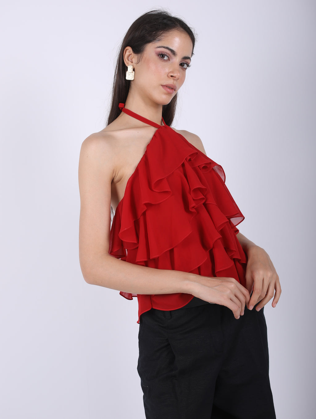 Chiffon Ruffles Top