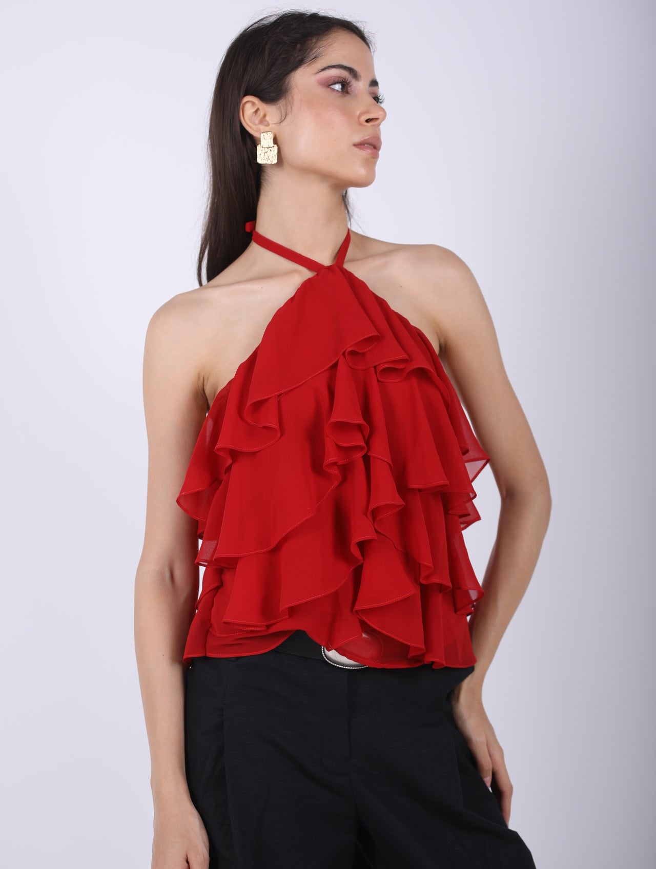 Chiffon Ruffles Top