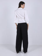 WRAP  WHITE  COTTON  BLOUSE