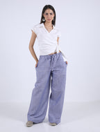 Wide Leg Pants with Drawstring
