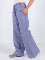 Wide Leg Pants with Drawstring