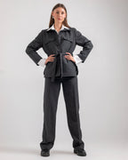 BELTED WOOL JACKET