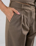 BROWN PLEATED PANTS