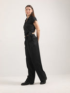 BLACK  PLEATED PANTS