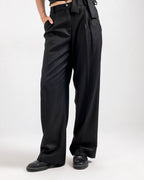 Pleated  Wide-Leg  Pants