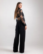 BLACK SHEER TOP