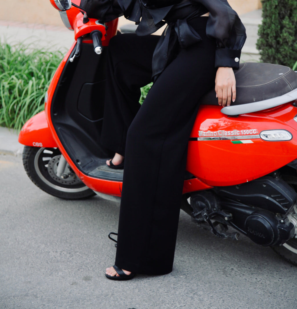 Crepe - straight-leg pants