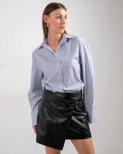 CLASSIC  STRIPED  BLUE  SHIRT