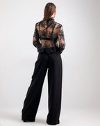 BLACK SHEER TOP
