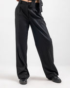 BLACK  PLEATED PANTS