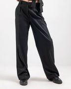 Pleated  Wide-Leg  Pants