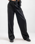 BLACK  PLEATED PANTS