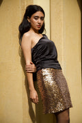 Mini sequin skirt