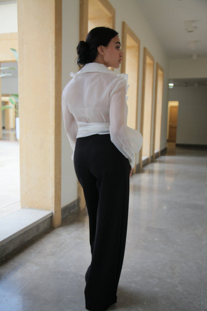 WHITE ORGANZA BLOUSE