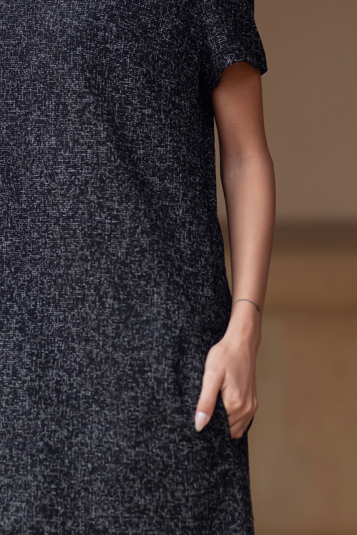 MINI BLACK TWEED DRESS