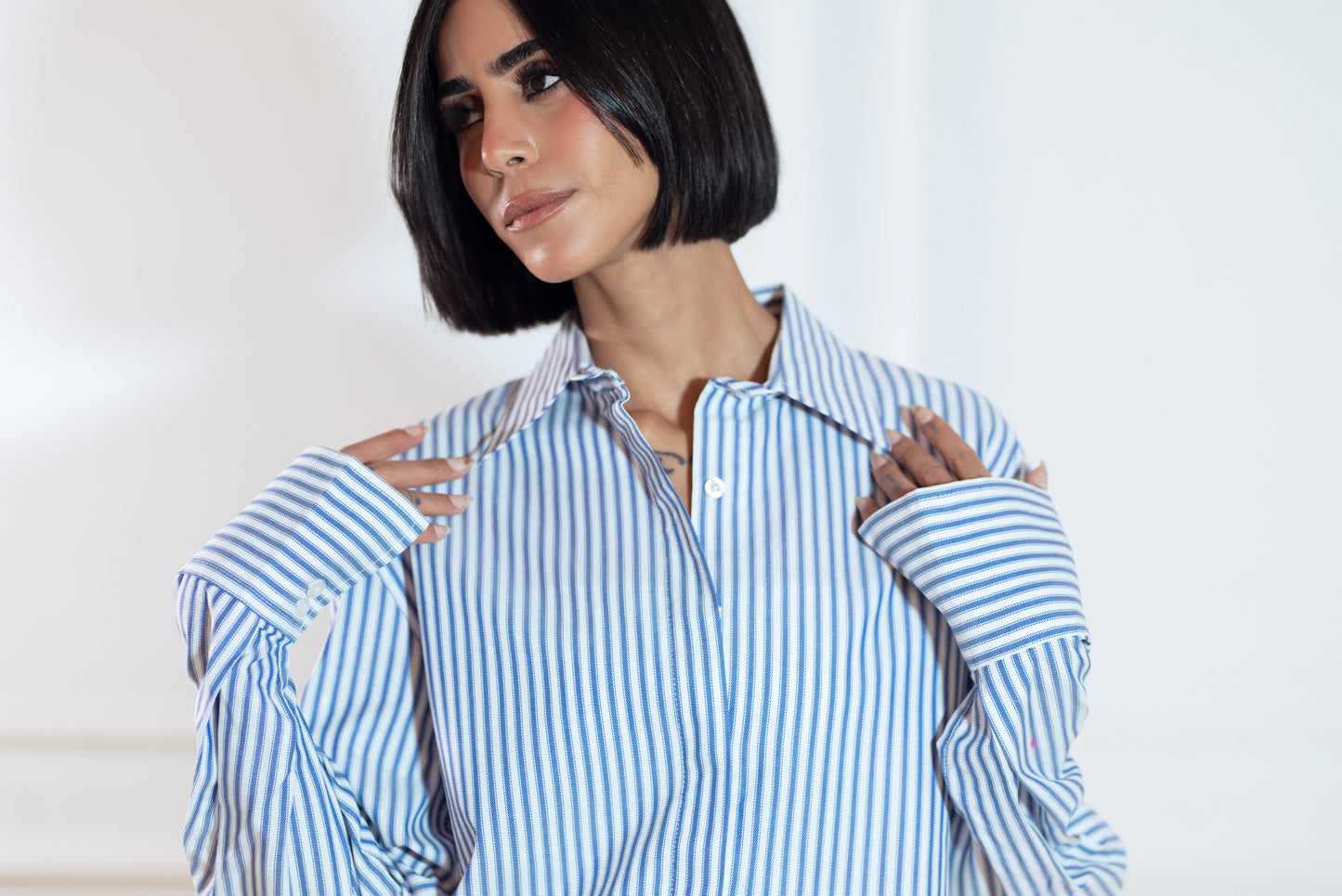 CLASSIC  STRIPED  BLUE  SHIRT