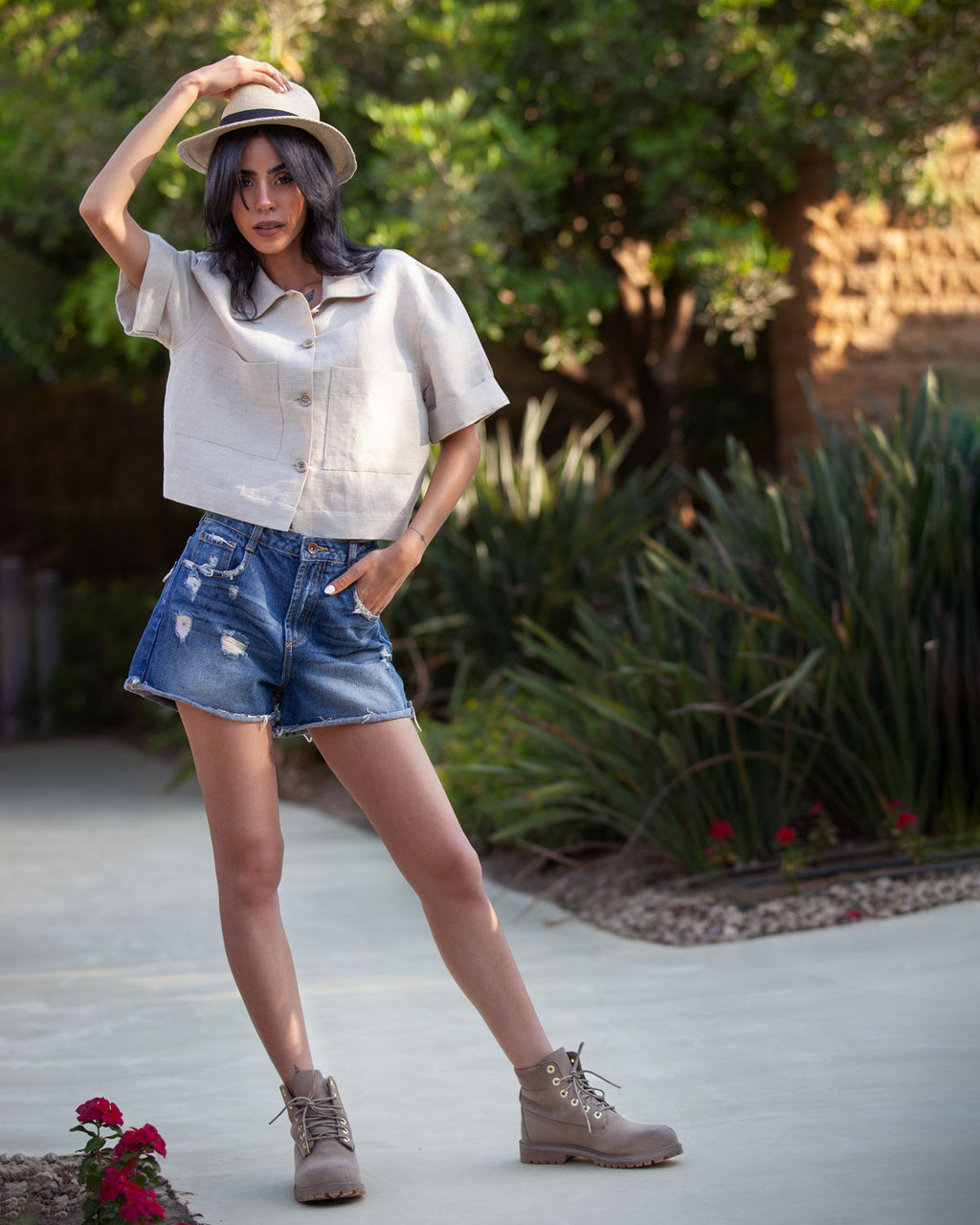 BEIGE SHIRT 100% LINEN