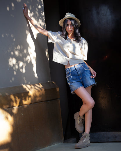 BEIGE  LINEN SHIRT