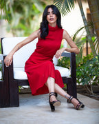 Red Chiffon Dress