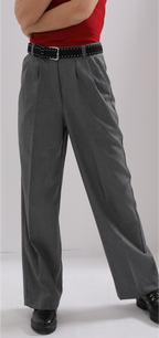 Loose Grey Wool Trousers