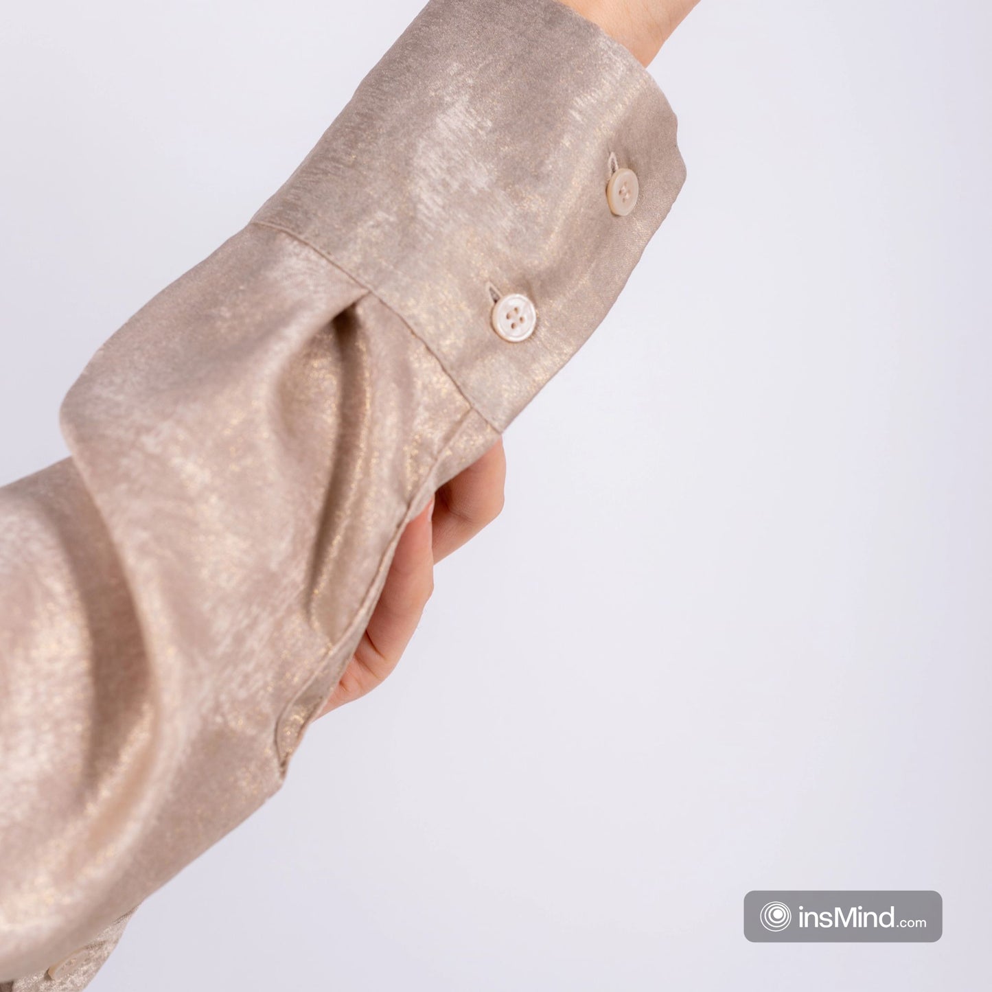 SOFT SATIN SHIRT IN CHAMPAGNE